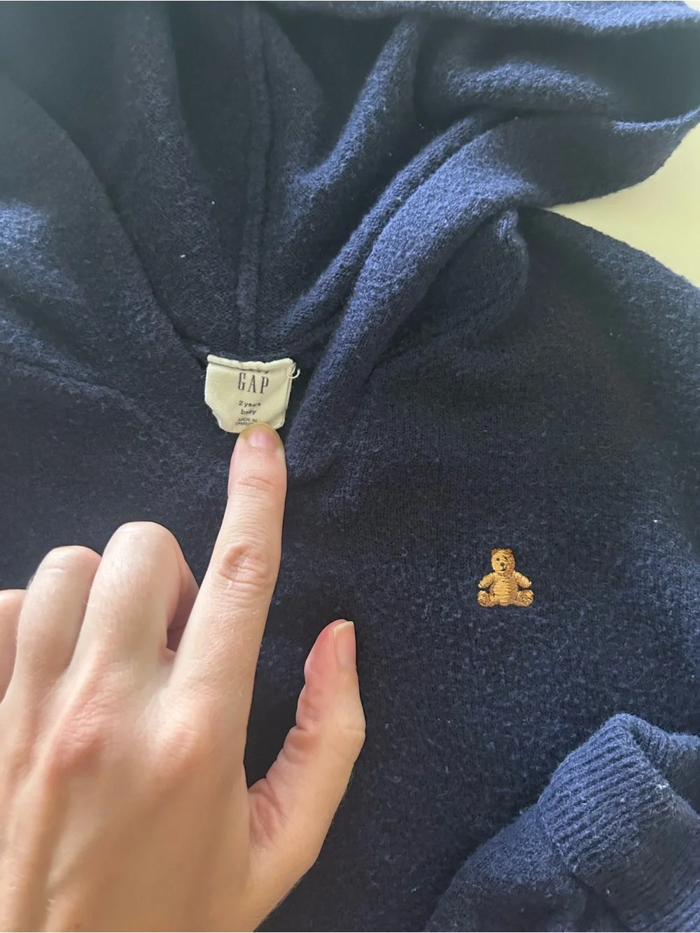 GAP Navy Hooded Knit Sweatshirt & Joggers Kids Set